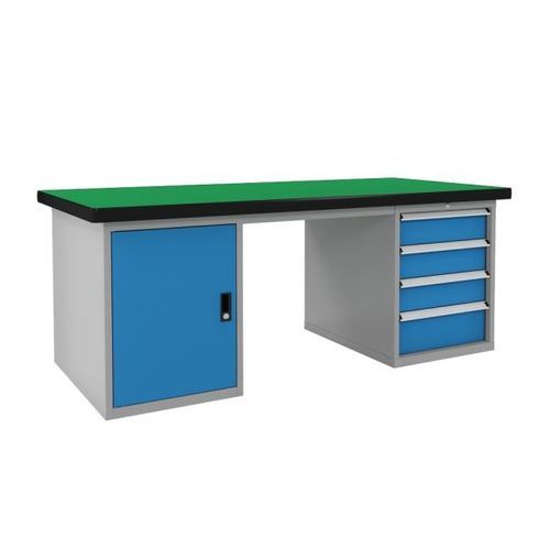 Banco de trabajo de acero inoxidable - FZ-1060 - ChengDu SanJi Technology Co.,LTD - con cajones / modular