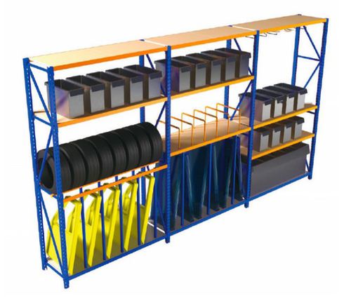Sistema de estanterías para depósito de almacenamiento - ChengDu SanJi Technology Co.,LTD - con tablas / para neumáticos / de metal