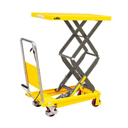 Mesa elevadora de doble tijera - SP series - ChengDu SanJi Technology Co.,LTD - hidráulica / manual / móvil