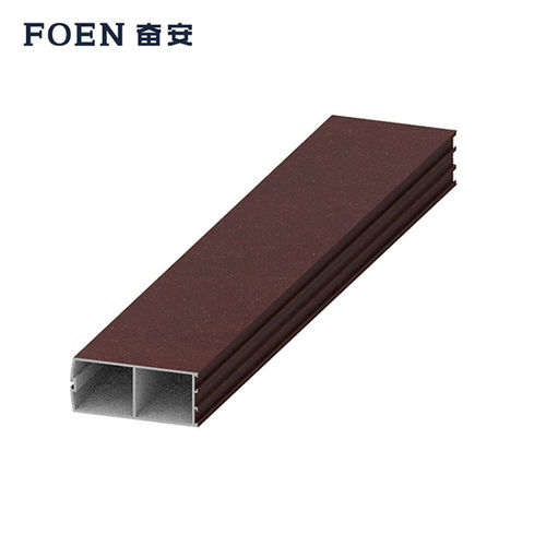 Perfil de aluminio anodizado - FA022 - Fujian Fen'an Aluminium Co., Ltd. - de acero inoxidable / rectangular / de marcos