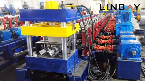 Perfiladora para barreras de seguridad - WUXI LINBAY MACHINERY CO.,LTD - automática / punzonado