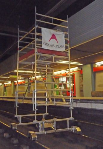 Andamio móvil - FT-054  - ACCESUS - de fachada / modular / con escalera