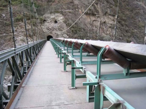 Transportador de banda - A01 - HeBei JunTong Machinery - de rodillos / aéreo / horizontal
