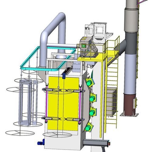 Granalladora de transportador aéreo - MCT series - MAYFLAY Machinery (Huizhou) Co., Ltd. - de turbina / para metal / de chapas
