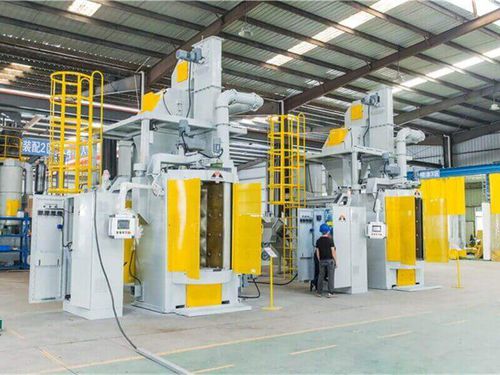 Granalladora con mesa giratoria - MDT2 series - MAYFLAY Machinery (Huizhou) Co., Ltd. - de turbina / para metal / de chapas