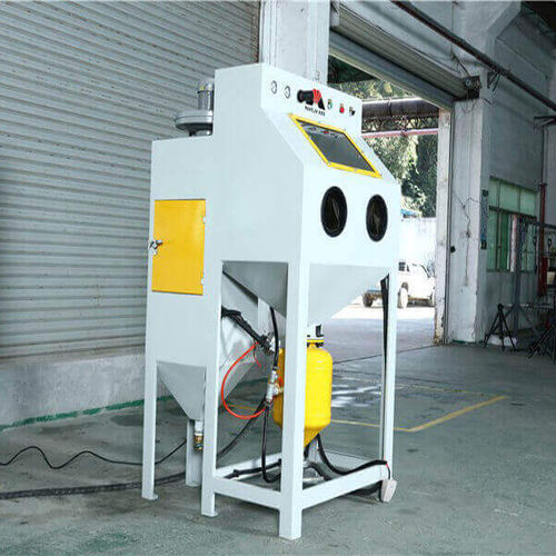 Cabina de chorro de arena de aspiración - MS series - MAYFLAY Machinery (Huizhou) Co., Ltd. - manual / con tabla giratoria
