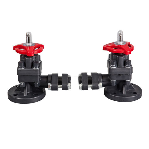 Indicador de nivel de líquidos - Ningbo Baodi Plastic Valve Co., Ltd. - de derivación / con brida / de plástico
