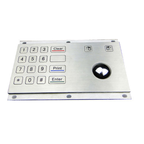 Teclado numérico 16 teclas - MKA-18-B - MATE TECHNOLOGY SHENZHEN LIMITED - empotrable / de tecla mecánica / de acero inoxidable