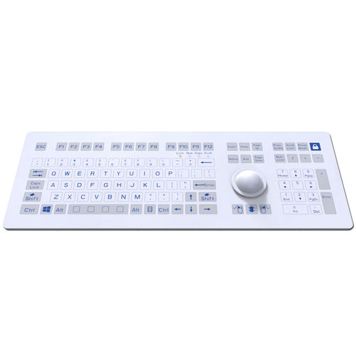 Teclado de membrana - MKC-109-BN - MATE TECHNOLOGY SHENZHEN LIMITED - con trackball / para aplicaciones industriales / para aplicaciones médicas