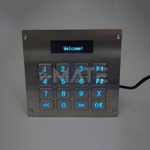 Teclado numérico visualizador LCD - MKA-44N-VFD - MATE TECHNOLOGY SHENZHEN LIMITED - 16 teclas / empotrable / de metal