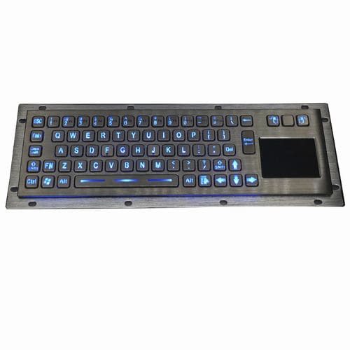 Teclado con retroiluminación - MKA-67-PL - MATE TECHNOLOGY SHENZHEN LIMITED - empotrable / de tecla mecánica / con ratón integrado de 2 teclas