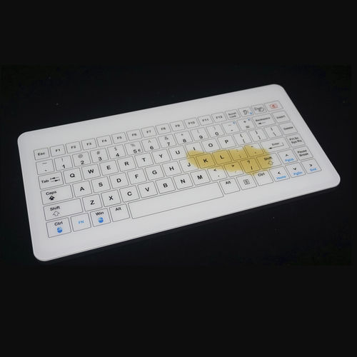 Teclado de vidrio templado - MKE-303 - MATE TECHNOLOGY SHENZHEN LIMITED - de mesa / empotrable / de tecla mecánica