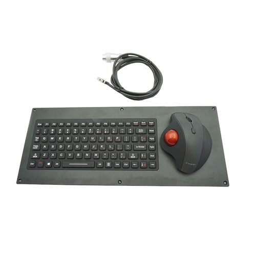 Teclado empotrable - MKB-86-L-B - MATE TECHNOLOGY SHENZHEN LIMITED - capacitivo / 86 teclas / con trackball