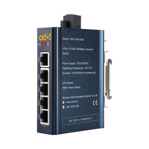 Conmutador Ethernet no administrable - ODOT-MS105G - ODOT Automation - 5 puertos / en riel DIN / RJ45