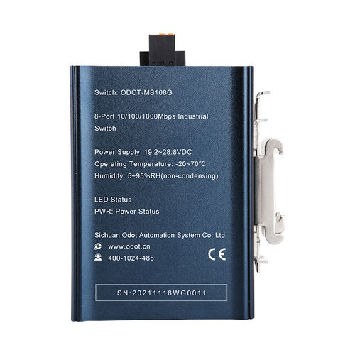 Conmutador Ethernet no administrable - ODOT-MS108G - ODOT Automation - 8 puertos / en riel DIN / RJ45
