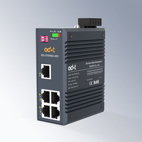 Conmutador Ethernet no administrable - IES-ST005G-003 - ODOT Automation - 5 puertos / Gigabit Ethernet / en riel DIN
