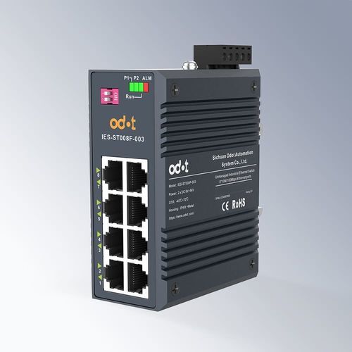 Conmutador Ethernet no administrable - IES-ST008F-003 - ODOT Automation - 8 puertos / de pared / en riel DIN