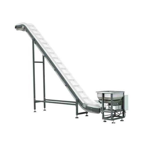 Transportador inclinado - Foshan Coretamp Packaging Machinery Co., Ltd - de cinta de charnela / de alimentación / motor eléctrico