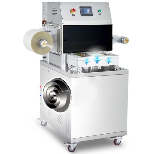 Máquina de embalaje con MAP - OBS-400A - Foshan Coretamp Packaging Machinery Co., Ltd - semiautomática / con film / de carne