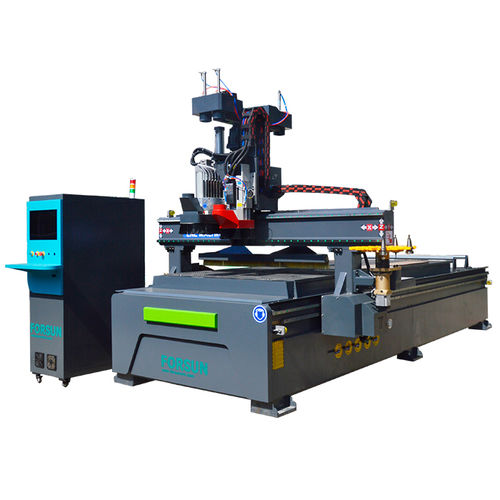 Recortadora CNC - FS1330ATC - Jinan Forsun CNC Machinery Co.Ltd - 3 ejes / con husillos / para PVC