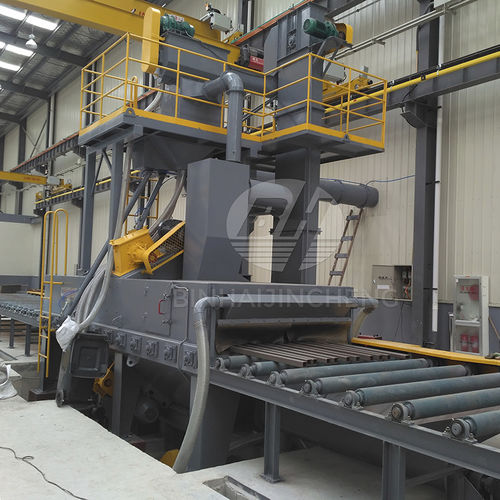 Granalladora con transportador de rodillos - Q69 - Qingdao Binhai Jincheng Foundry Machinery Co., Ltd. - para perfiles / de chapas / automática