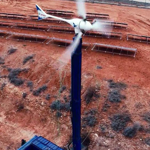 Unidad de producción eléctrica híbrida solar - Blubik SW+ - KEMTECNIA - eólica