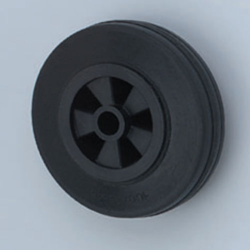 Rueda con aro - POLGOM series - Fabbrica Italiana Ruote - negra de goma / para carga ligera / antihuellas