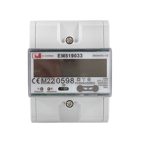 Contador de energía eléctrica trifásico - EM5190 series - IVY METERING - en riel DIN / certificado MID / salida de impulsos
