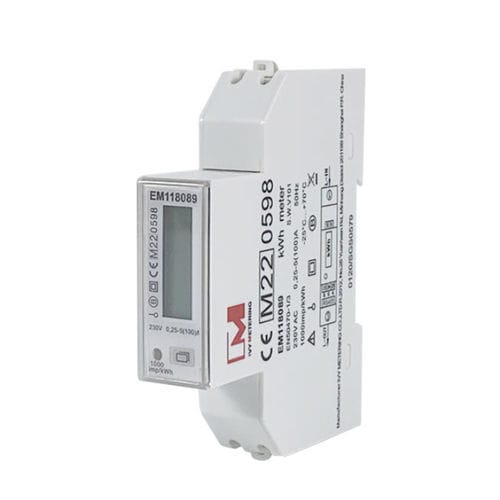 Contador de energía eléctrica certificado MID - EM118090 EMC LVD - IVY METERING - monofásico / en riel DIN / RS-485