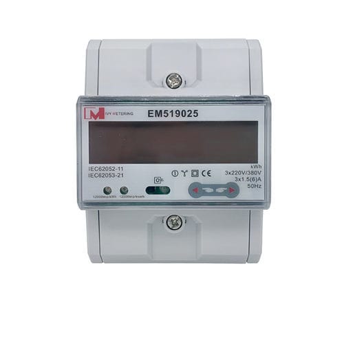 Contador de energía eléctrica monofásico - EM519025-05 - IVY METERING - trifásico / en riel DIN / RS-485