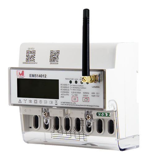 Contador de energía eléctrica trifásico - EU868mMHz  - IVY METERING - en riel DIN / con pantalla LCD / inteligente