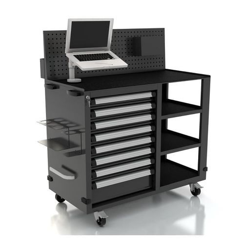 Carretilla puesto de trabajo - AR-442.11 - DEA WORKLAB SRL - con estantes / con cajones / portaherramientas