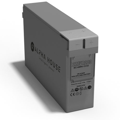 Batería rectangular - 12MVR200 - Alpha House Ltd - 12 V / ISO