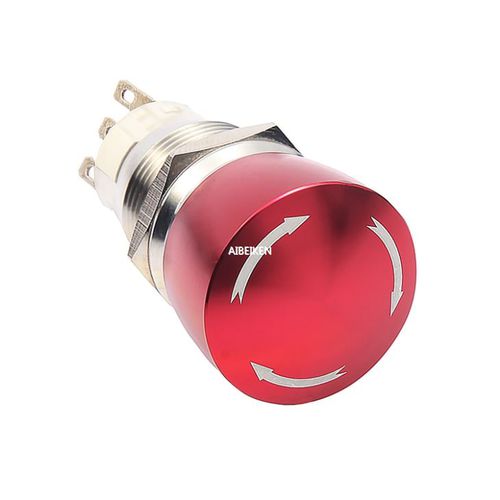 Botón pulsador de seta - IB19C-ES - YUEQING AIBEIKEN ELECTRIC CO., LTD. - de parada de emergencia / IP67 / no luminoso