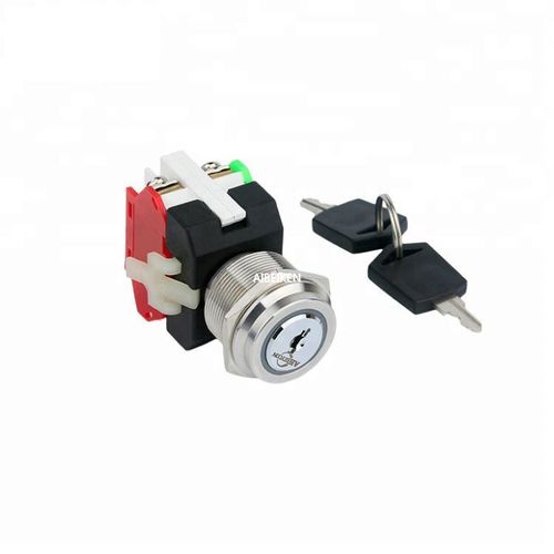 Botón pulsador de llave - IB22G-Y11Z-E - YUEQING AIBEIKEN ELECTRIC CO., LTD. - IP65 / con luz / industrial