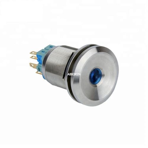 Botón pulsador táctil - IB25S-MT11F-D - YUEQING AIBEIKEN ELECTRIC CO., LTD. - IP67 / con luz / industrial