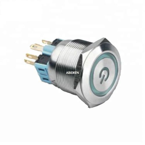 Botón pulsador táctil - IB28S-P11F-E-Power - YUEQING AIBEIKEN ELECTRIC CO., LTD. - IP67 / con luz / industrial