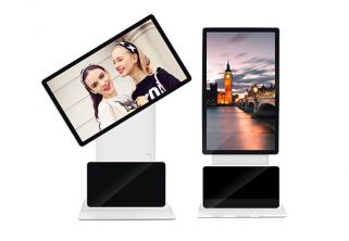 Tótem publicitario - ADV5531 - AIYOS Technology Co., Ltd. - para visualización LCD / de aluminio