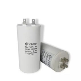 Condensador eléctrico de potencia - CBB60 - ANHUI SAFE ELECTRONICS Company - autorreparable / de rizado / patrón