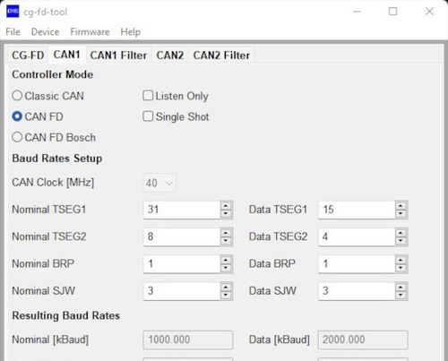 Software configuración - cg-fd-tool - EMS Dr. Thomas Wünsche e.K. - de interfaz / de red CAN