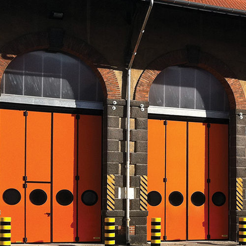 Puerta plegable - K-Vision - KOPRON SPA - de acero galvanizado / de vidrio / acristalados