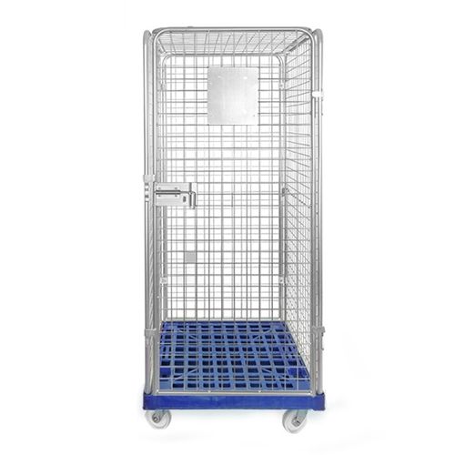 Roll-container con estantes - 48253 - Rotom Nederland BV - de metal / con base de plástico / antirrobo
