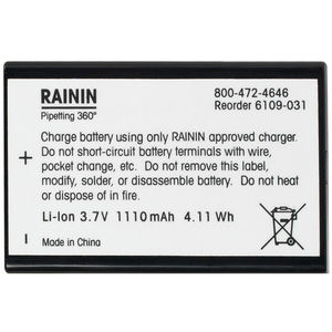 Batería de iones de litio - E4-BATT - Rainin - rectangular / para herramientas eléctricas portátiles / móvil