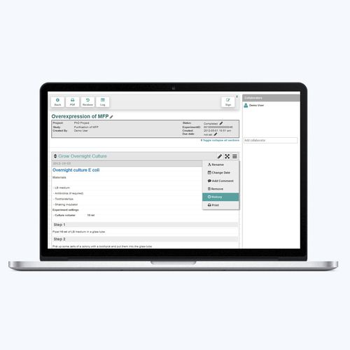 Software de seguimiento - eLABJournal - Eppendorf SE - para laboratorio / iOS / Androïd