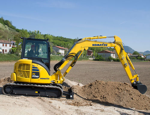 Miniexcavadora - PC55MR-5  - Komatsu Europe - con orugas / diésel / para obra de construcción