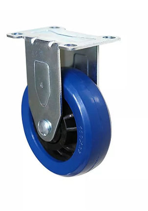 Ruedecilla fija - 310PF-100035B-42S - Taizhou Wanda Casters & Hardware Mfg. Co., Ltd. - con platino giratorio / doble / de goma elástica