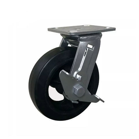 Ruedecilla giratoria - 600PS-100050R-12-STL - Taizhou Wanda Casters & Hardware Mfg. Co., Ltd. - con platino giratorio / de acero / de caucho