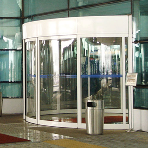 Puerta corredera circolara - Shen Zhen Hui Trade Industry Co., Ltd. - para exteriores / de seguridad / automática