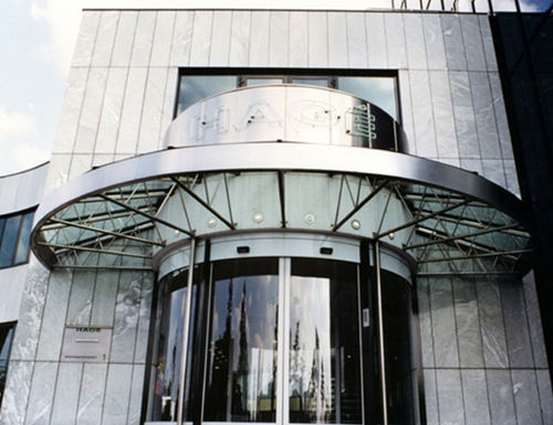 Puerta corredera circolara - TH-R9 - Shen Zhen Hui Trade Industry Co., Ltd. - para exteriores / automática