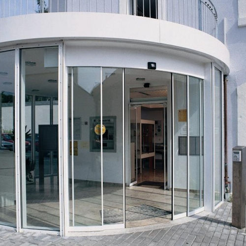 Puerta corredera circolara - Shen Zhen Hui Trade Industry Co., Ltd. - para exteriores / automática